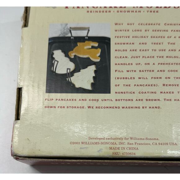Williams-Sonoma Holiday Snowflake Pancake Molds Non-Stick - 3 Designs - Picture 4 of 5